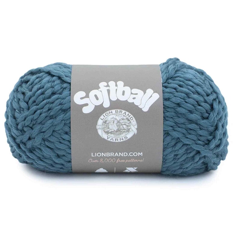 Lot of 5 skeins of Lion Brand Softball Yarn Hurricanes (color 109) Lot 15831
